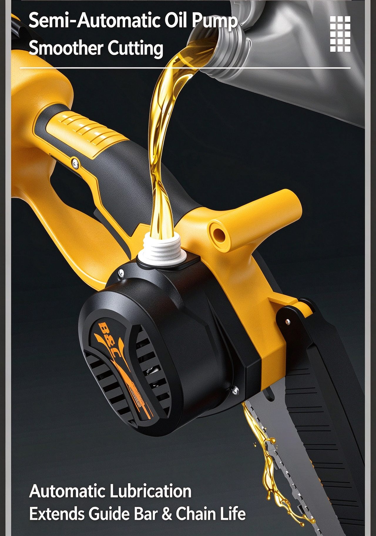 Cordless Brushless Mini Chain Saw 4